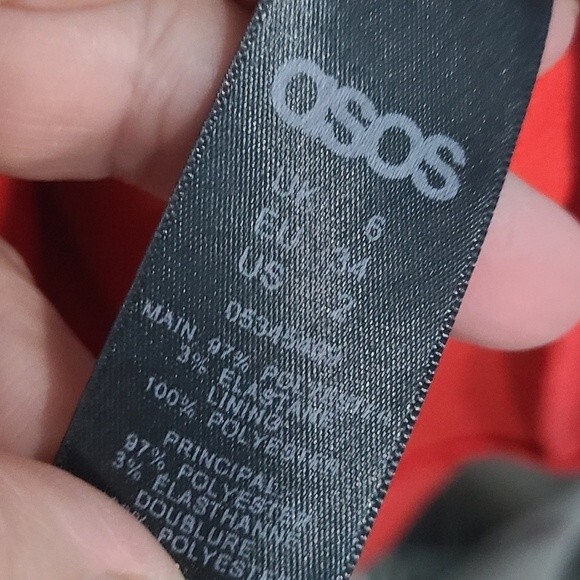 Asos Sleeveless Halter Dress in Red Orange - Picture 4 of 5